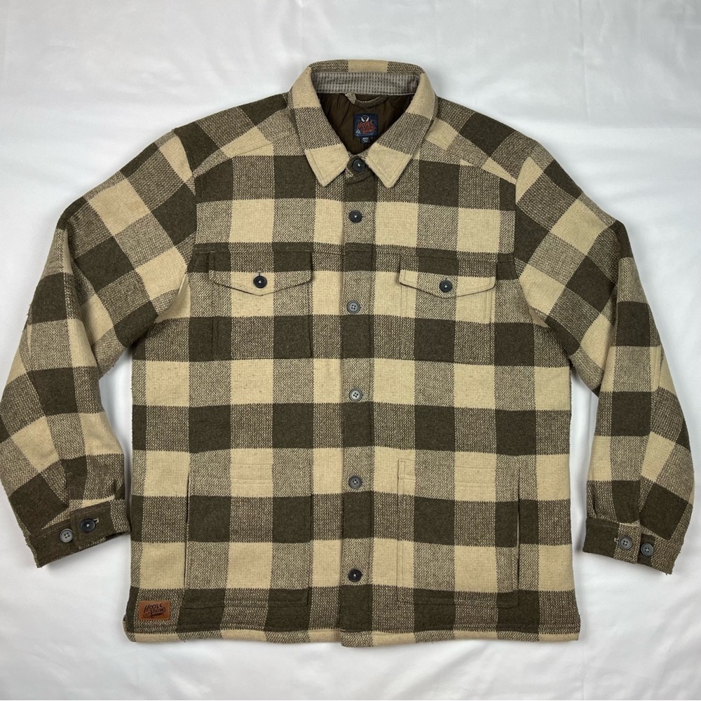 Moonshine Spirit Brad Paisley Mens Flannel Shirt Jacket 2XL Quit Lined Plaid